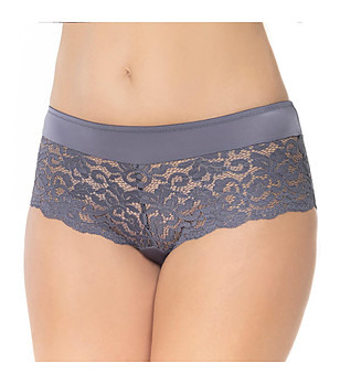 Боксерки в сиво-лилав нюанс с дантела Ella снимка