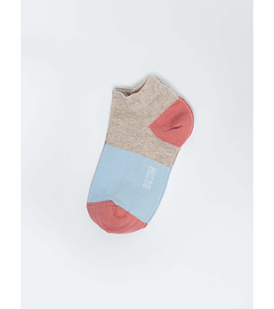 Дамски чорапи в бежово, светлосиньо и розово Molka снимка