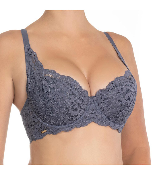 Сутиен с повдигащ ефект в сиво-лилав нюанс Ella снимка