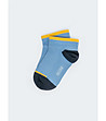 Мъжки чорапи в синьо и жълто-0 снимка