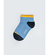 Мъжки чорапи в синьо и жълто-1 снимка