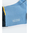 Мъжки чорапи в синьо и жълто-2 снимка