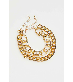 Комплект от 2 гривни в златисто Elrica снимка