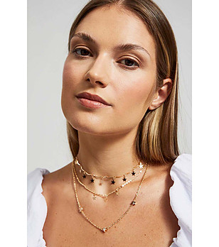 Комплект от 3 колиета в златисто Carian снимка