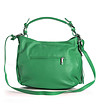 Дамска кожена чанта в зелено Radinora-1 снимка
