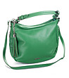 Дамска кожена чанта в зелено Radinora-2 снимка