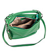Дамска кожена чанта в зелено Radinora-3 снимка