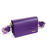 Дамска чанта в лилаво с ефектна презрамка Karra-4 снимка