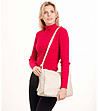 Ежедневна дамска чанта от естествена в бежов цвят Amanda-4 снимка