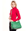 Ежедневна дамска чанта от естествена в зелен цвят Amanda-4 снимка