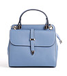 Дамска чанта в син нюанс от естествена кожа с къса дръжка Jelly-0 снимка