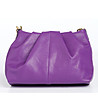 Дамска чанта от естествена кожа в лилав нюанс с верижка Lyssa-1 снимка