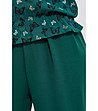 Памучна дамска тъмнозелена блуза с принт Elrica-2 снимка