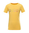 Детска памучна тениска в жълт нюанс-0 снимка