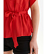 Дамска блуза в оранжев нюанс-3 снимка