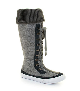 Високи спортни ботуши в сиво Linda снимка