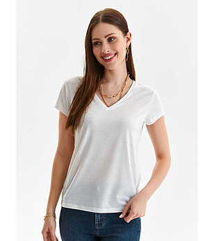 Дамска бяла тениска Divena снимка