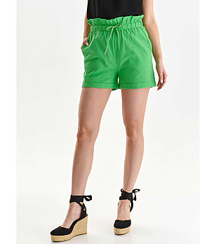 Зелени дамски памучни къси панталони Evisa снимка