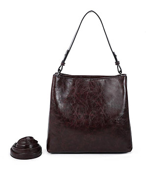 Тъмнокафява дамска чанта Iveta	 снимка