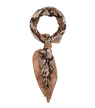 Дамски шал в кафяви нюанси с принт Kiera снимка