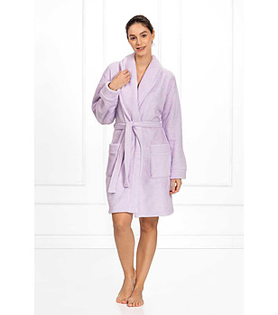 Къс дамски халат в лилав нюанс Violetta снимка