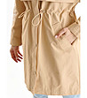 Дълго бежово дамско яке със съдържание на памук Almi-4 снимка