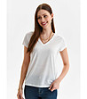 Дамска бяла тениска Divena-0 снимка