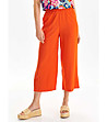 Разкроен дамски панталон в оранжев цвят Minelli-1 снимка