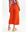 Разкроен дамски панталон в оранжев цвят Minelli-2 снимка