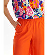 Разкроен дамски панталон в оранжев цвят Minelli-3 снимка