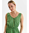 Зелена рокля на бели точки Solange-3 снимка