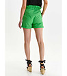 Зелени дамски памучни къси панталони Evisa-1 снимка