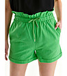 Зелени дамски памучни къси панталони Evisa-2 снимка