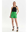 Зелени дамски памучни къси панталони Evisa-4 снимка