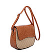Дамска чанта в цвят коняк и бежово Zaria-2 снимка
