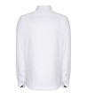 Бяла мъжка памучна риза с фини фигурални мотиви-1 снимка