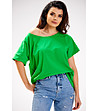 Зелена памучна дамска блуза Elrica-0 снимка