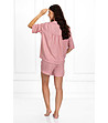 Дамска светлорозова ленена пижама Karina-1 снимка