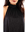 Черна рокля с брокатен ефект Modelia-4 снимка
