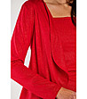 Червена дамска жилетка с лъскав ефект Indiasa-3 снимка