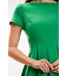 Зелена рокля с къси ръкави Letizia-3 снимка