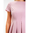 Розова рокля с къси ръкави Letizia-4 снимка