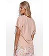 Дамска памучна блуза в цвят пудра Velina-1 снимка