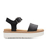 Черни дамски кожени сандали на платформа Lana с Ultimate Comfort-0 снимка