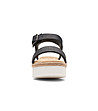Черни дамски кожени сандали на платформа Lana с Ultimate Comfort-2 снимка