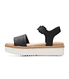 Черни дамски кожени сандали на платформа Lana с Ultimate Comfort-3 снимка
