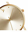 Дамски часовник в златисто с ефектна кожена каишка Mona-2 снимка