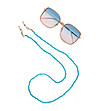 Верижка за очила с мъниста в синьо Isabella-2 снимка