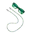 Верижка за очила с мъниста в преобладаващи зелени нюанси Harper-2 снимка