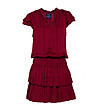 Феерична рокля в цвят бордо-4 снимка